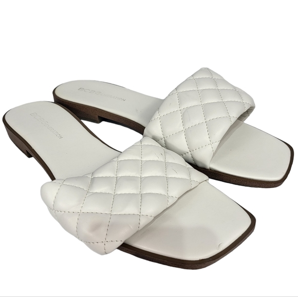 BCBGeneration Laila Flat Sandal White 8 - Picture 6 of 9